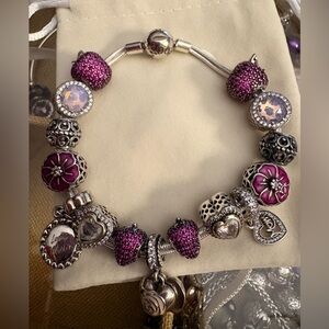 Pandora multi strand bracelet and charms